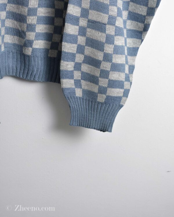 بافت وینتیج آبی طوسی