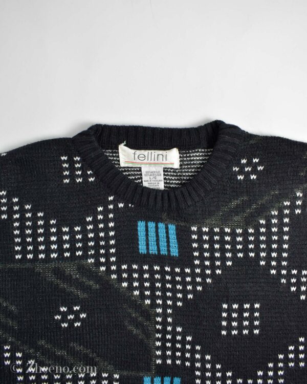 بافت وینتیج مشکی طرح چرم Fellini