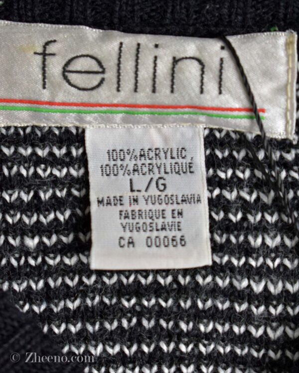 بافت وینتیج مشکی طرح چرم Fellini