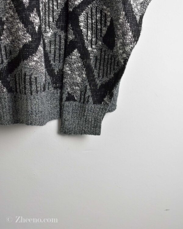 بافت وینتیج طوسی طرح دار Le Tigre