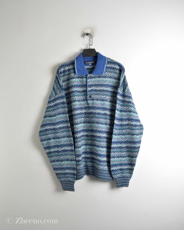 بافت وینتیج یقه دار سه دکمه Il Granchio