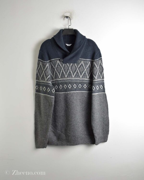 بافت وینتیج یقه دار تک دکمه Wind River