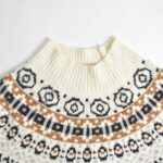 بافت وینتیج یقه ‌‌دار شیری cupcakes and cashmere