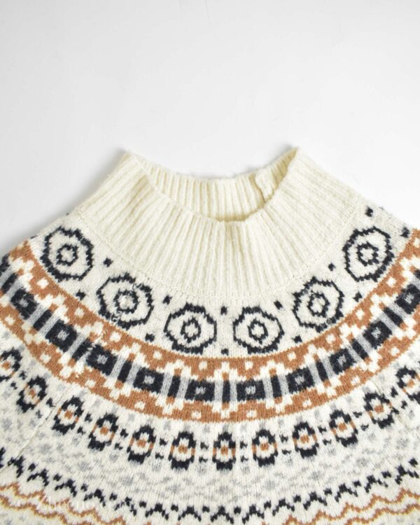 بافت وینتیج یقه ‌‌دار شیری cupcakes and cashmere