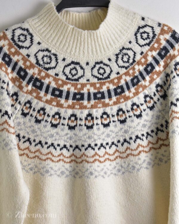 بافت وینتیج یقه ‌‌دار شیری cupcakes and cashmere