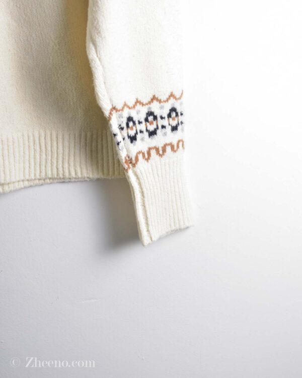 بافت وینتیج یقه ‌‌دار شیری cupcakes and cashmere