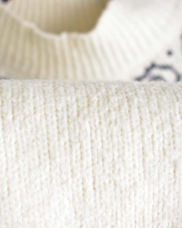 بافت وینتیج یقه ‌‌دار شیری cupcakes and cashmere