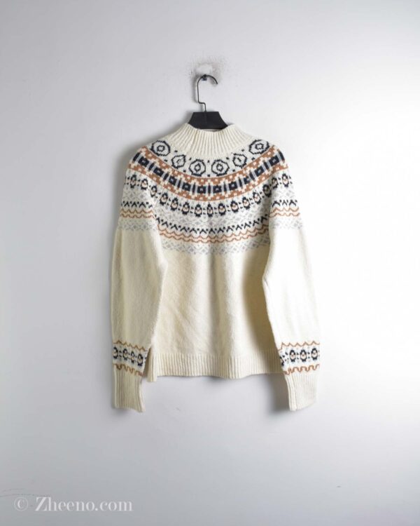 بافت وینتیج یقه ‌‌دار شیری cupcakes and cashmere