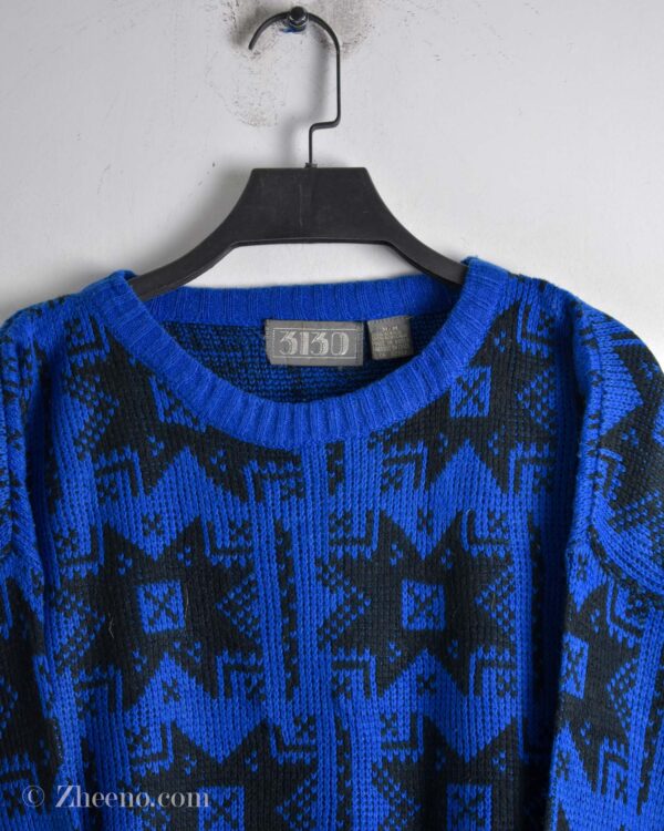 بافت وینتیج آبی 3130