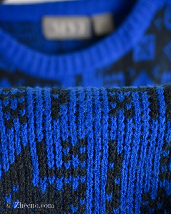 بافت وینتیج آبی 3130