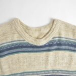 بافت وینتیج کرم طرح دار