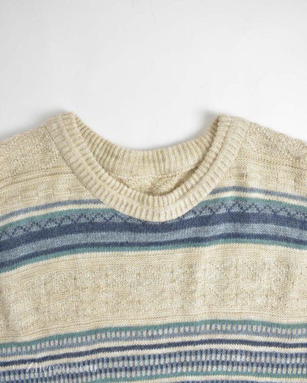 بافت وینتیج کرم طرح دار