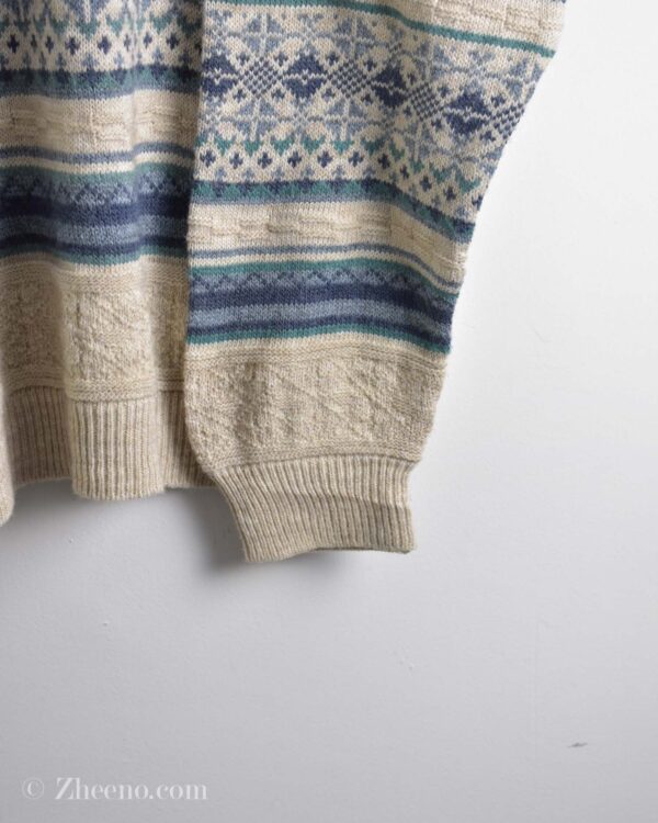 بافت وینتیج کرم طرح دار