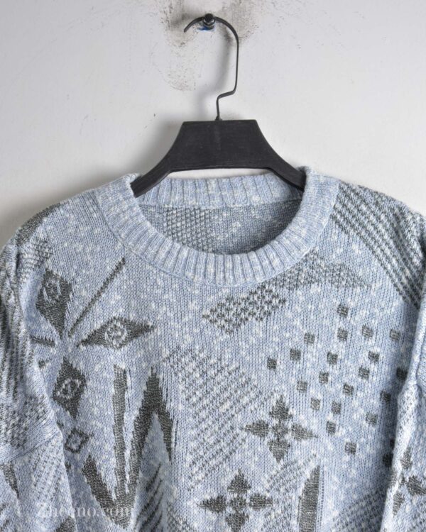 بافت وینتیج آبی طرح دار