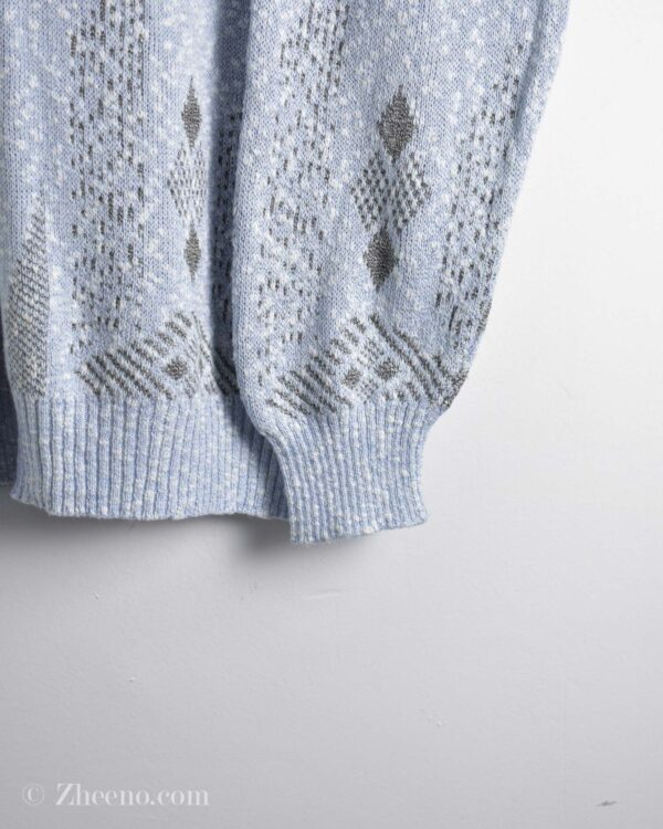 بافت وینتیج آبی طرح دار