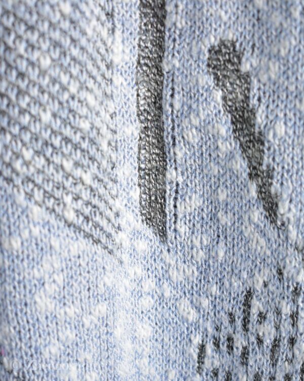 بافت وینتیج آبی طرح دار