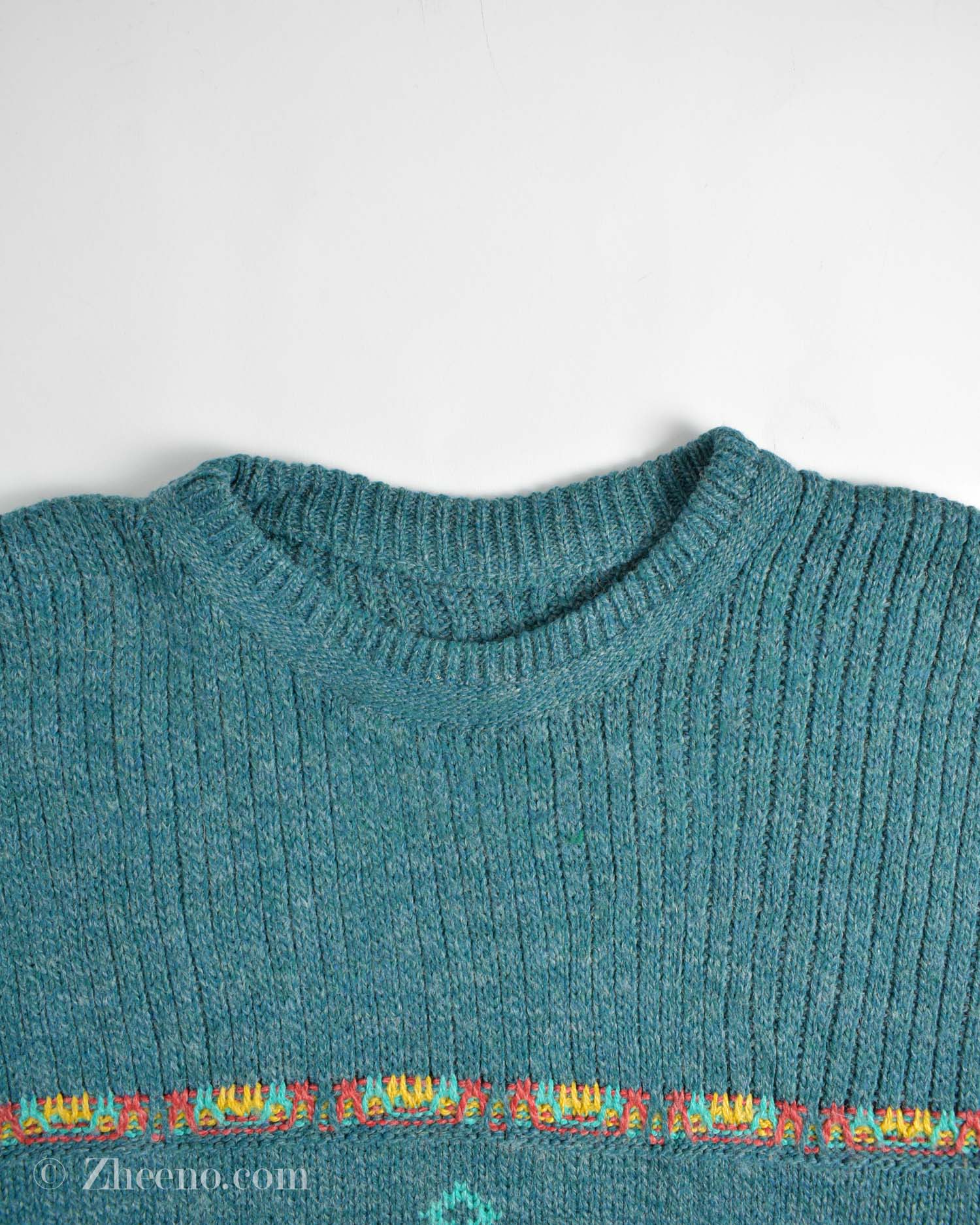 17697541059555657 بافت وینتیج سبزآبی طرح دار