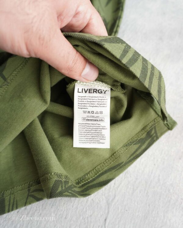 پولوشرت سبز طرح برگ Livergy