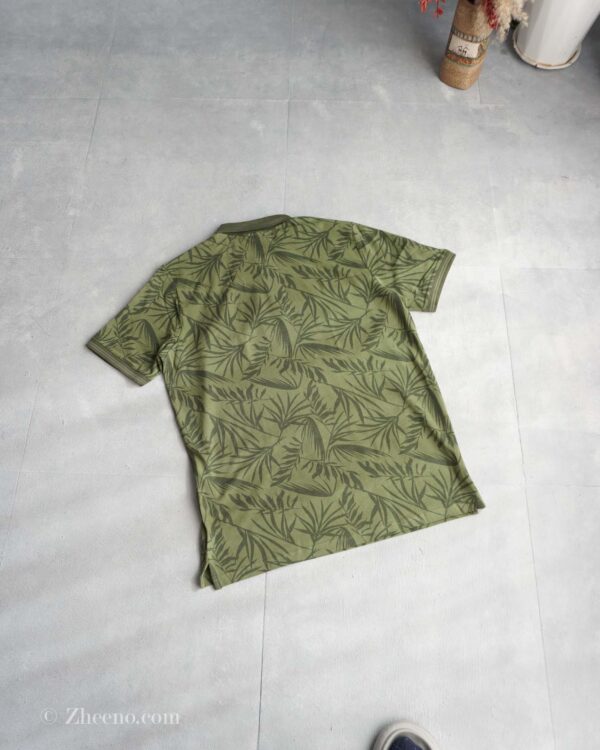 پولوشرت سبز طرح برگ Livergy