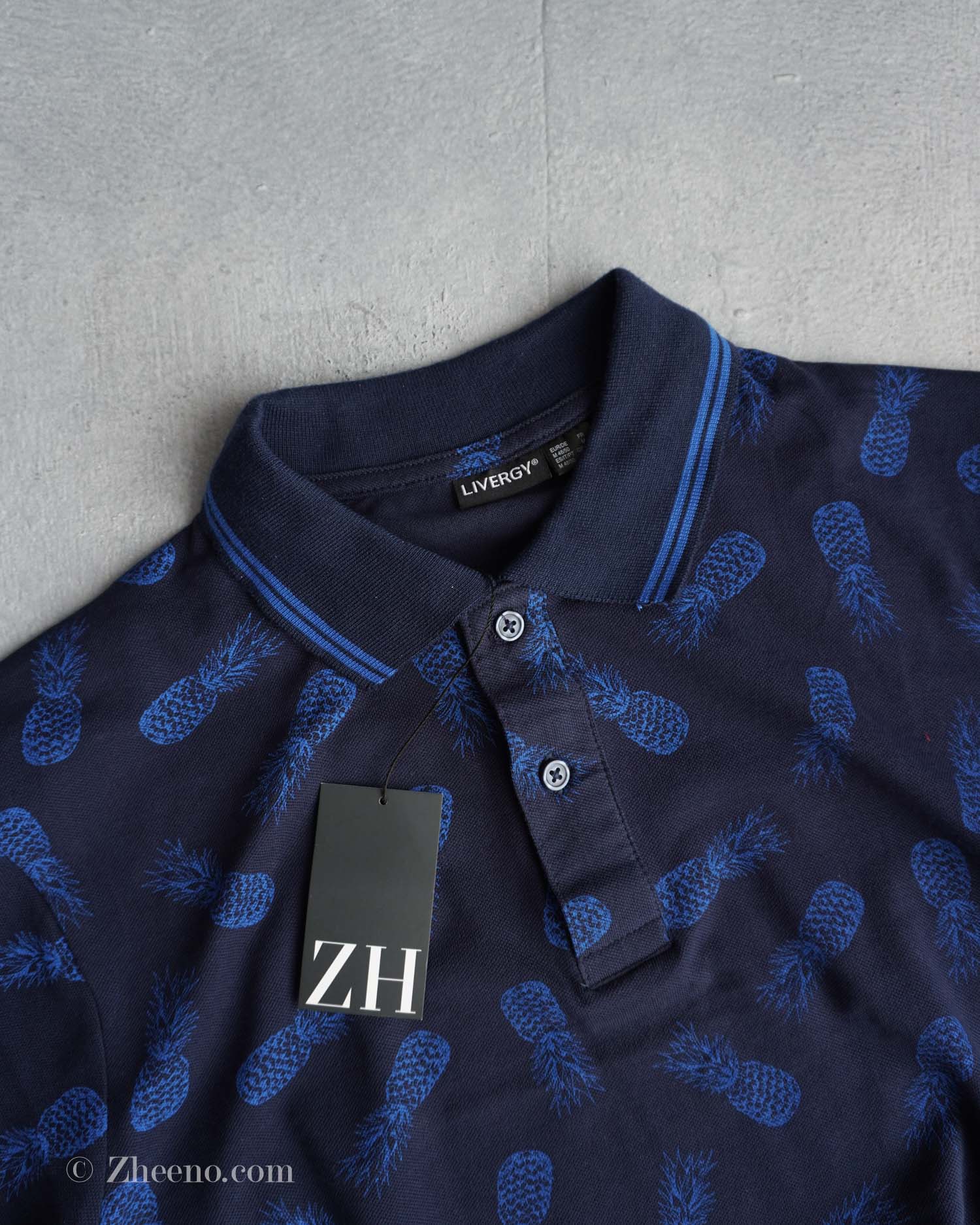 پولوشرت سرمه‌ای تیره طرح آناناس Livergy