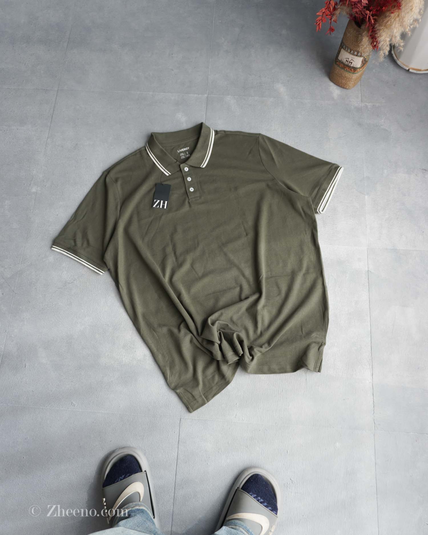 پولوشرت سبز زیتونی Livergy