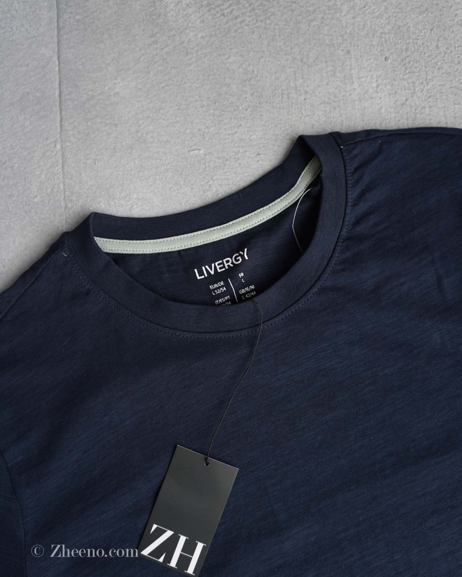 تیشرت یقه گرد سرمه‌ ای Livergy
