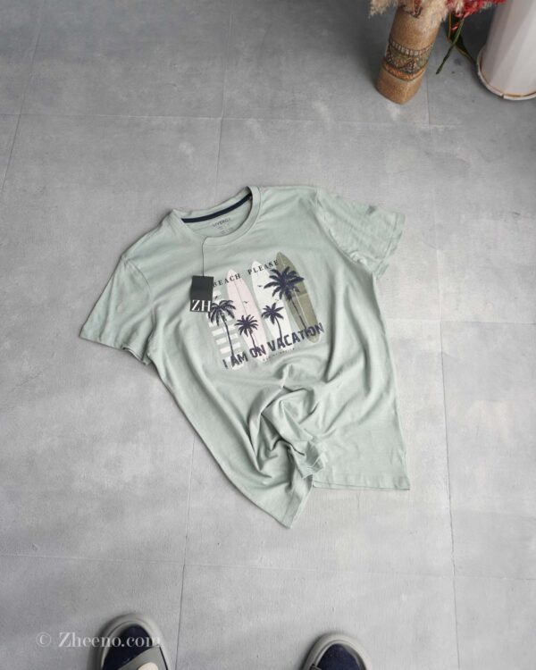 تیشرت یقه گرد سبز کمرنگ Livergy