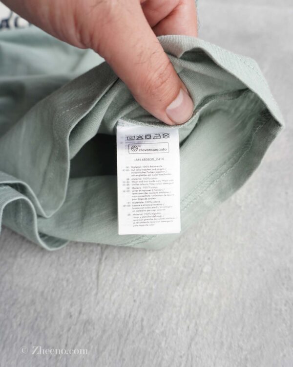 تیشرت یقه گرد سبز کمرنگ Livergy