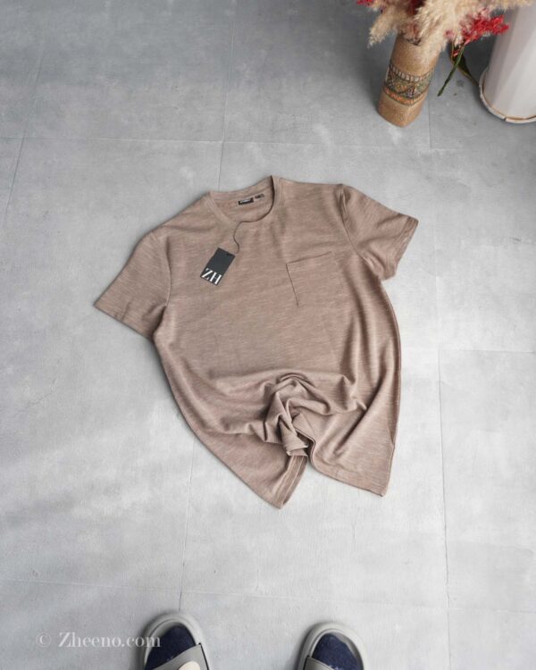 تیشرت یقه گرد خاکی Livergy