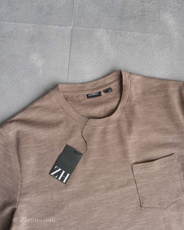 تیشرت یقه گرد خاکی Livergy