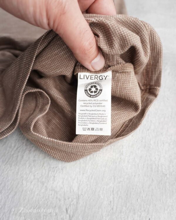 تیشرت یقه گرد خاکی Livergy