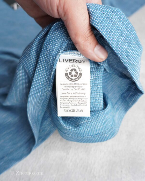 تیشرت یقه گرد آبی Livergy