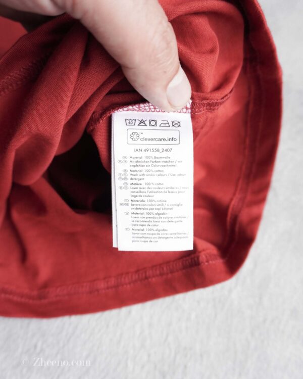 تیشرت یقه گرد قرمز ساده Livergy