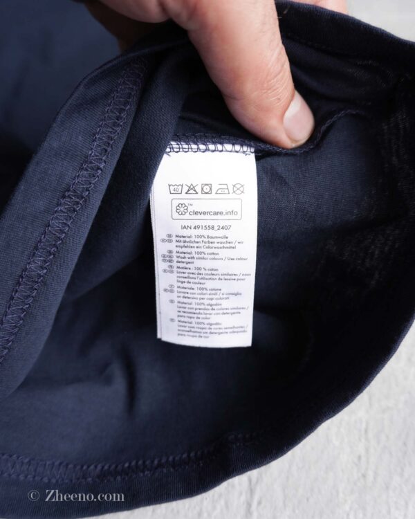 تیشرت یقه گرد سرمه‌ ای ساده Livergy