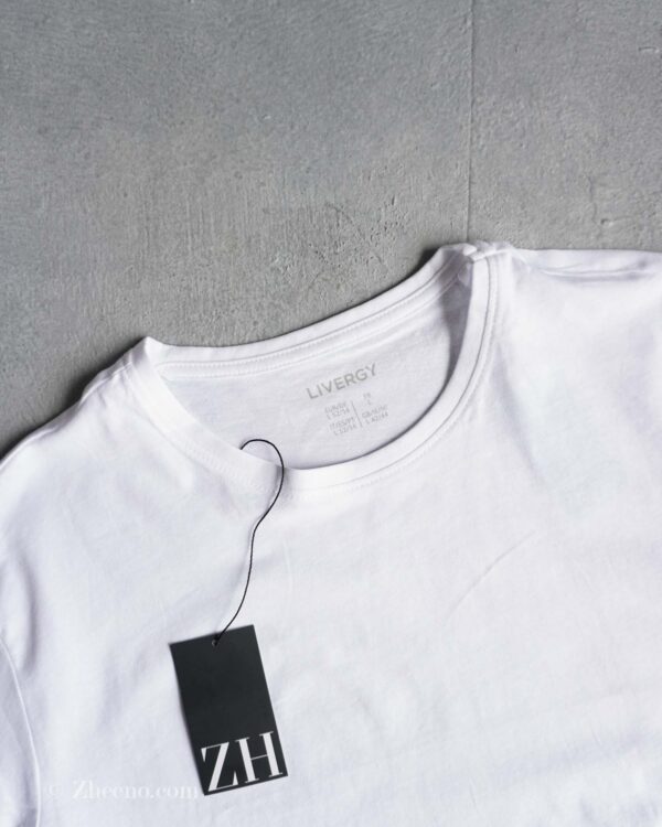 تیشرت یقه گرد سفید ساده Livergy