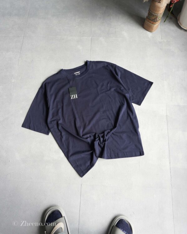 تیشرت یقه گرد راه راه سرمه ای تیره Livergy