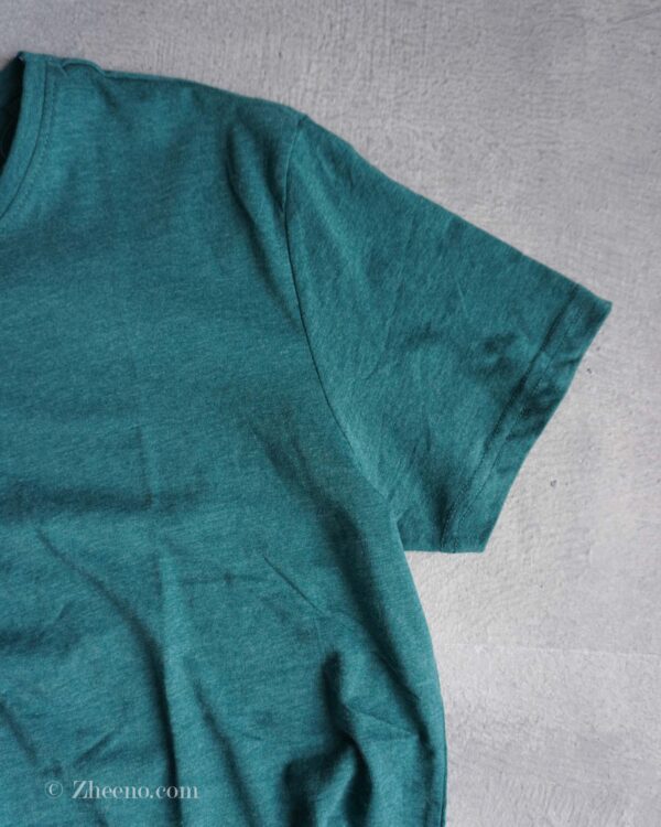 تیشرت یقه گرد فیروزه‌ای تیره ساده Livergy