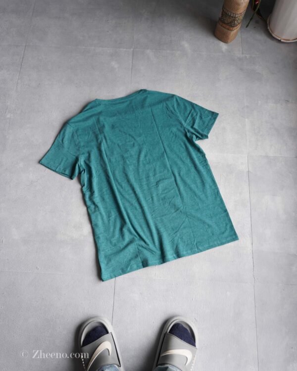 تیشرت یقه گرد فیروزه‌ای تیره ساده Livergy