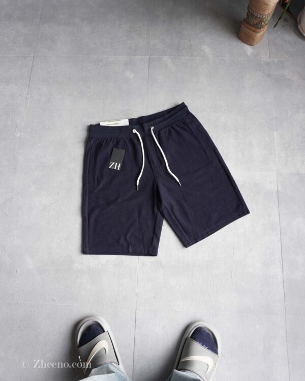 شلوارک سرمه ای تیره بند سفید ساده Livergy