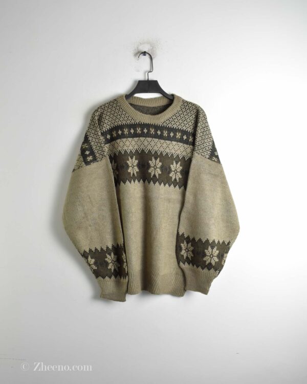 بافت وینتیج قهوه ای طرح دار