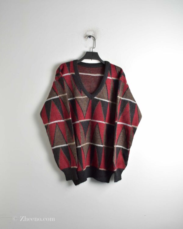 بافت وینتیج یقه هفت چند رنگ