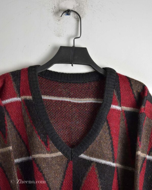 بافت وینتیج یقه هفت چند رنگ