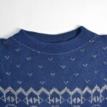 بافت وینتیج آبی طرح دار