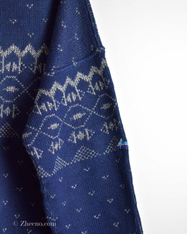 بافت وینتیج آبی طرح دار