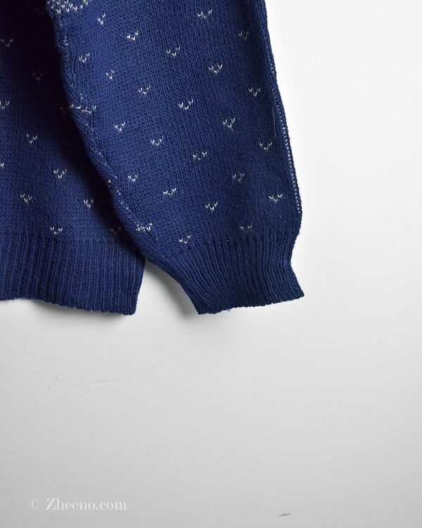 بافت وینتیج آبی طرح دار