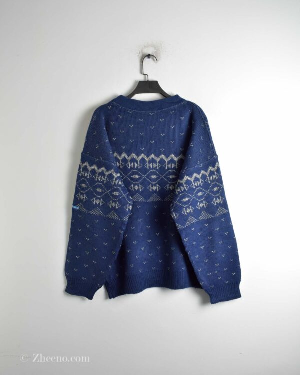 بافت وینتیج آبی طرح دار