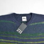 بافت وینتیج دورنگ سرمه ای سبز Zara