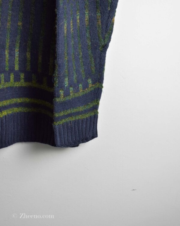 بافت وینتیج دورنگ سرمه ای سبز Zara