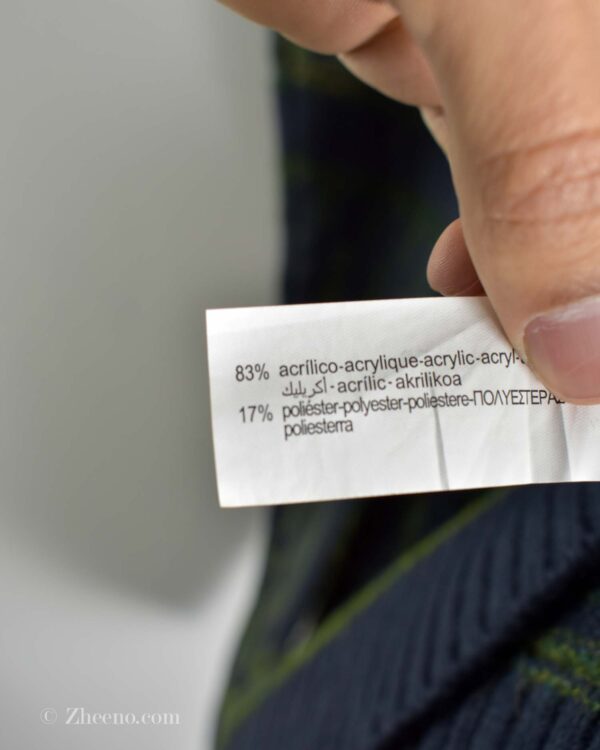 بافت وینتیج دورنگ سرمه ای سبز Zara