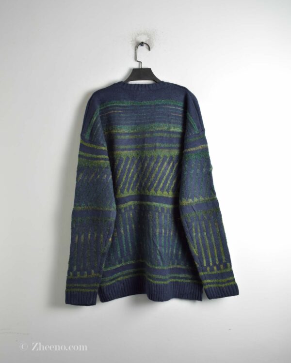 بافت وینتیج دورنگ سرمه ای سبز Zara